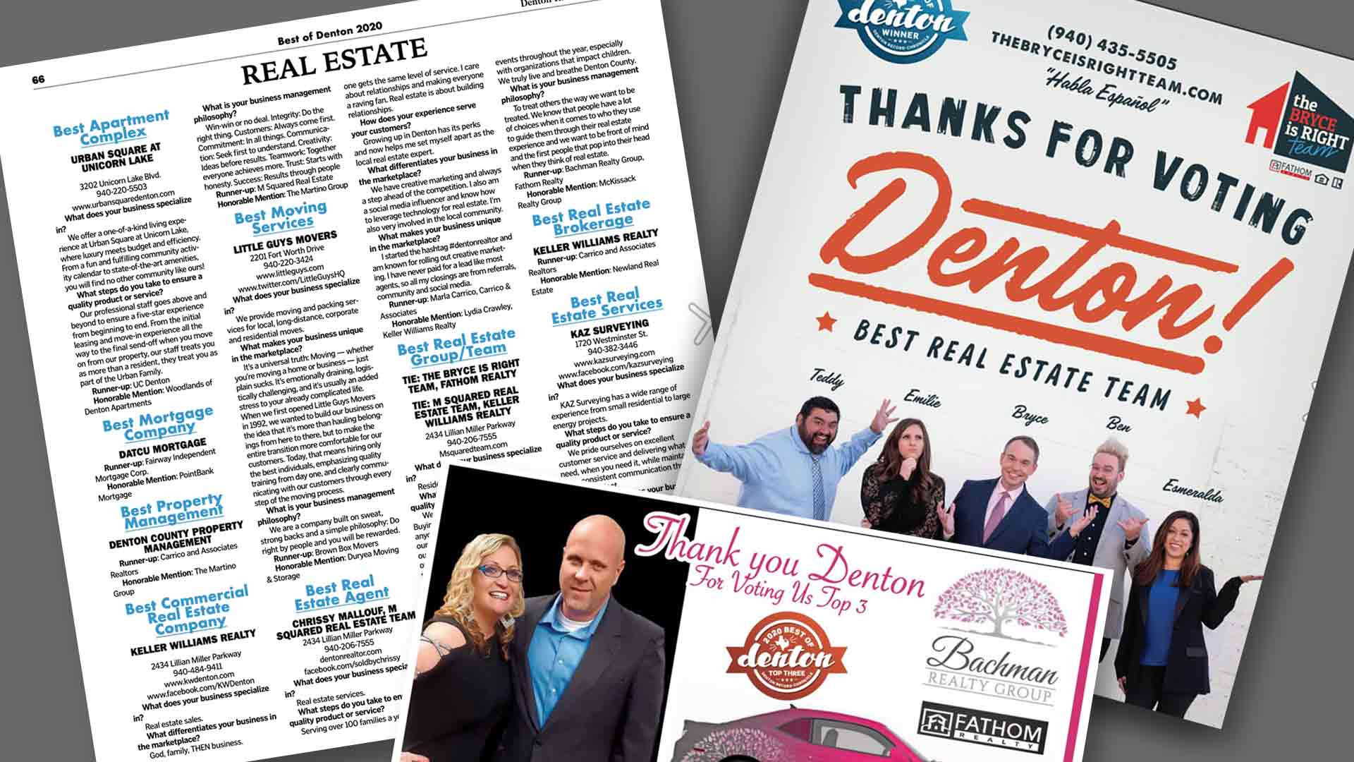 Featured image for “Fathom Teams Named 1st & 2nd in “Best of” Among County Real Estate Teams”