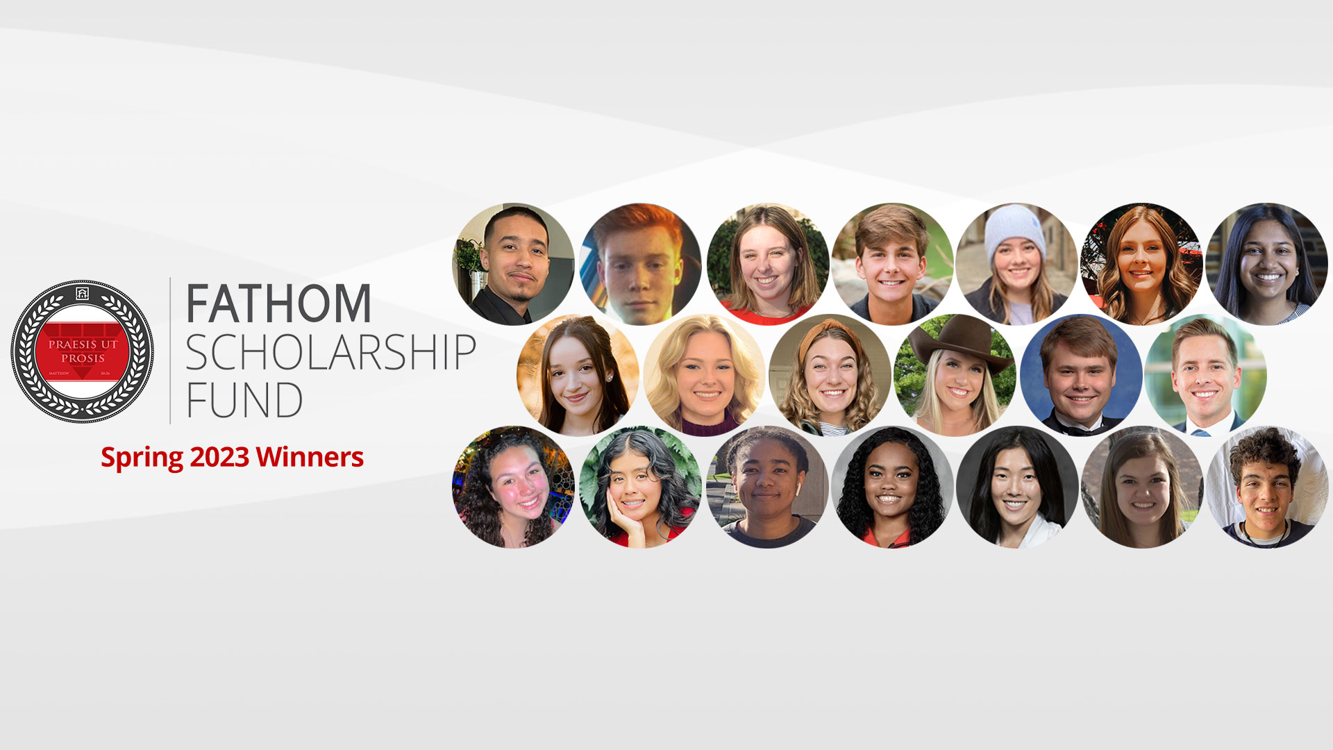Featured image for “Twenty Scholarships Awarded for the Spring 2023 Fathom Program”